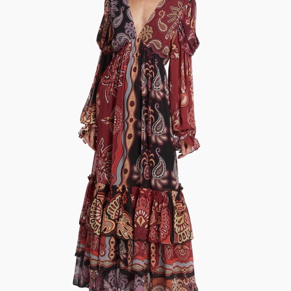 FARM RIO, Sweet Mermaids Paisley Maxi BOHO Dress. NEW with tags! - Picture 4 of 5